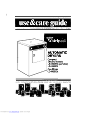 Whirlpool LE4905XM Use & Care Manual
