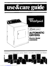 Whirlpool LE6400XS Use & Care Manual