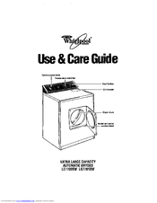 Whirlpool LE7700XW Use And Care Manual