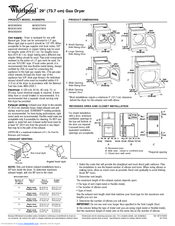 Whirlpool WGD5700V - 7.0 Cu Ft Dimensions And Installation Information