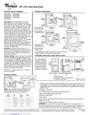 Whirlpool WGD5700V - 7.0 Cu Ft Dimensions And Installation Information