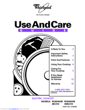 Whirlpool IBC310 Use And Care Manual