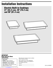 Whirlpool RCS2002GS1 Installation Instructions Manual