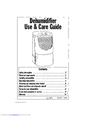 Whirlpool Dehumidifier Use & Care Manual