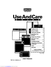 Roper 2165306 Use And Care Manual