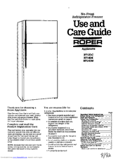 Roper RT12DC Use And Care Manual