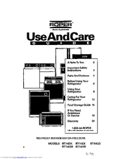 Roper RT14EK Use And Care Manual