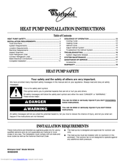 Whirlpool Gold W4GH636 Installation Instructions Manual