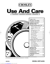 Crosley CMT102SG Use And Care Manual