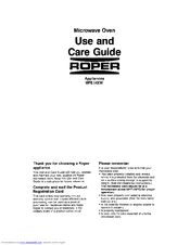 Roper MFE14XW Use And Care Manual