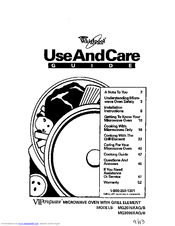 Whirlpool MG207OXAB Use And Care Manual