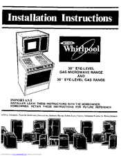 Whirlpool Microwave Oven Installation Instructions Manual