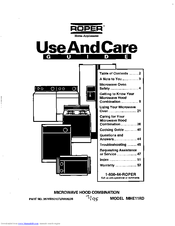 Roper MHE11RD Use And Care Manual