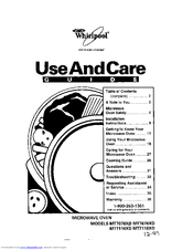 Whirlpool MT7078XD Use And Care Manual