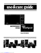 Whirlpool MW1200XS Use & Care Manual