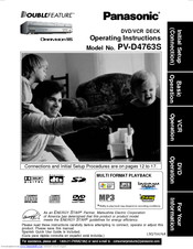 Panasonic PVD4763S - DVD/VCR DECK Operating Instructions Manual