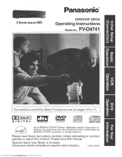 Panasonic PVD4741 - DVD/VCR DECK Operating Instructions Manual