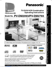 Panasonic PVDM2793 - TV/VCR/DVD COMBO Operating Instructions Manual