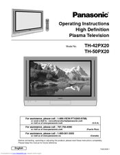 Panasonic Viera Th 42px20 Manuals Manualslib