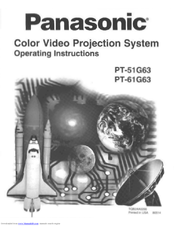 Panasonic PT-61G63 Operating Instructions Manual