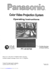 Panasonic PT-61XF60 Operating Instructions Manual