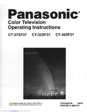 Panasonic CT-36SF37 Operating Manual