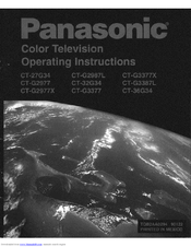 Panasonic CT-G2987L Operating Manual