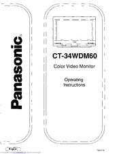 Panasonic CT-34WDM60 Operating Manual
