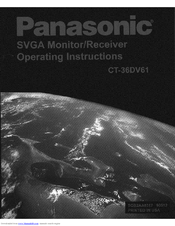 Panasonic CT36DV61A - SVGA/TV Operating Manual