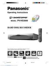 Panasonic SNOWSTOPPER PV-HS3000 Operating Instructions Manual