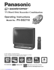 Panasonic ShowStopper PV-SS2710 Operating Manual