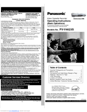 Panasonic PV-V4623S Operating Instructions Manual
