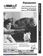 Panasonic Omnivision VHS PV-VS4820 Operating Manual