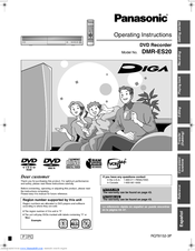 Panasonic DMR-ES20K Operating Instructions Manual