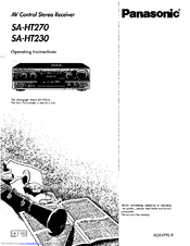 Panasonic SAHT230 - RECEIVER Operating Instructions Manual