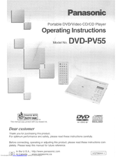 Panasonic DVD-PV55 Operating Instructions Manual