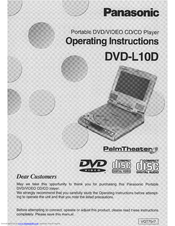 Panasonic DVDL10D - DIG. VIDEO DISCPLAYE Operating Instructions Manual