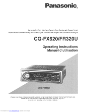 Panasonic CQFR320U - CAR AUDIO Operating Instructions Manual