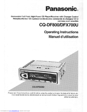Panasonic CQDF800U - AUTO RADIO/CD DECK Operating Instructions Manual