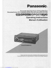 Panasonic CQDPG590EUC - AUTO RADIO/CD DECK Operating Manual