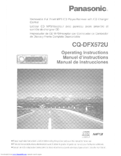 Panasonic CQ-DFX572U Operating Instructions Manual