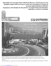 Panasonic CQ-DVR909U Operating Manual