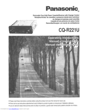 Panasonic CQR221U - AUTO RADIO/CASSETTE Operating Instructions Manual