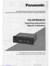 Panasonic CQDP965EUC - AUTO RADIO/CD DECK Operating Instructions Manual