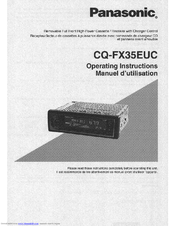Panasonic CQ-FX35 Operating Operating Manual