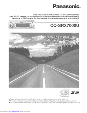 Panasonic CQSRX7000U - SD CAR AUDIO Operating Instructions Manual