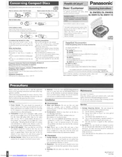 Panasonic SL-SW405 Operating Instructions Manual