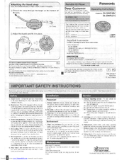 Panasonic SLSW950 - PORT. CD PLAYER Operating Instructions Manual