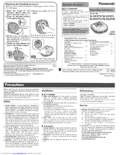 Panasonic SLSX270 - PORT. CD PLAYER Operating Instructions Manual