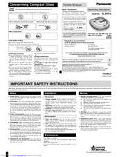 Panasonic SLMP50 - PORT. CD PLAYER Operating Instructions Manual